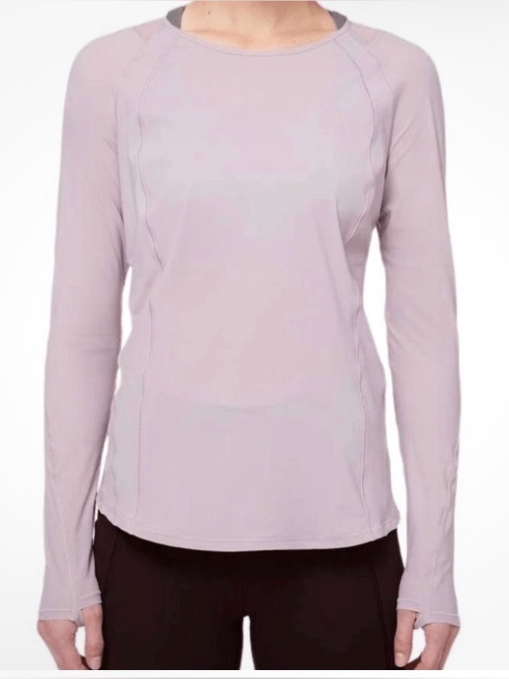 Lululemon Sculpt Long-Sleeve Performance Top Powdered Mauve